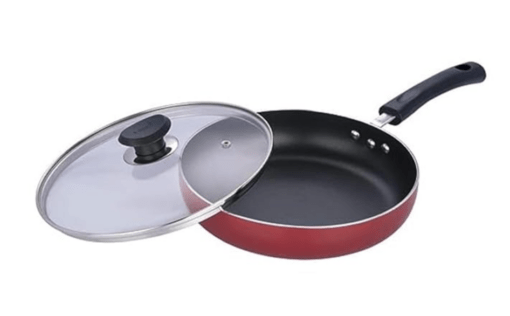 Vinod Zest Inducto Non Stick Kadhai with Glass Lid - 2.8 litre, 24cm | 3mm Extra Thick | 3 Layer Coating | Swiss Quality | Metal Spoon Friendly | Induction Base | 1 Year Warranty